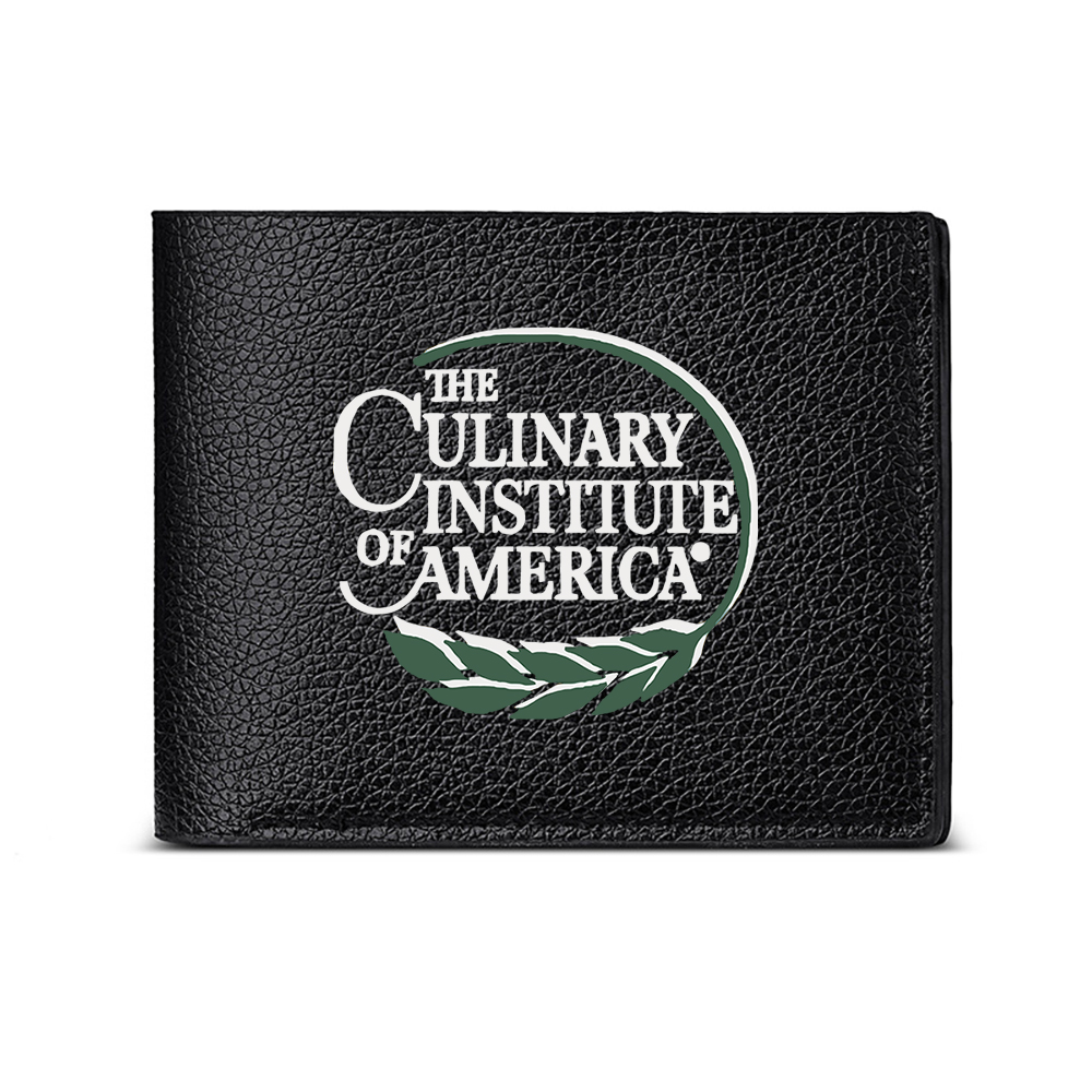 Interior Design Institute - アメリカ料理研究所ロゴ入りメンズ財布カードホルダー ファッション ビジネス カジュアルデザイン