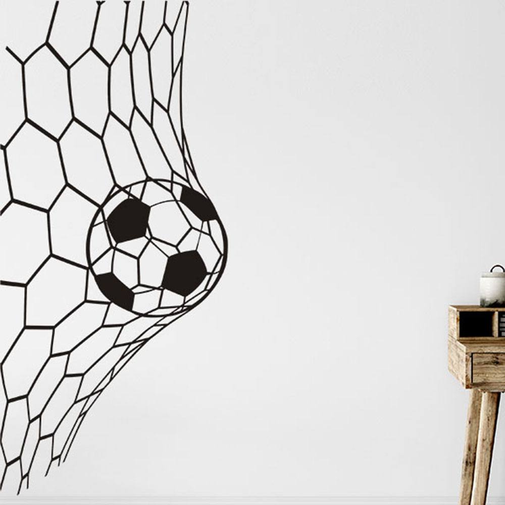 大サッカーゴールネットウォールステッカープレイルーム寝室サッ - Interior Design School のレビューと価格