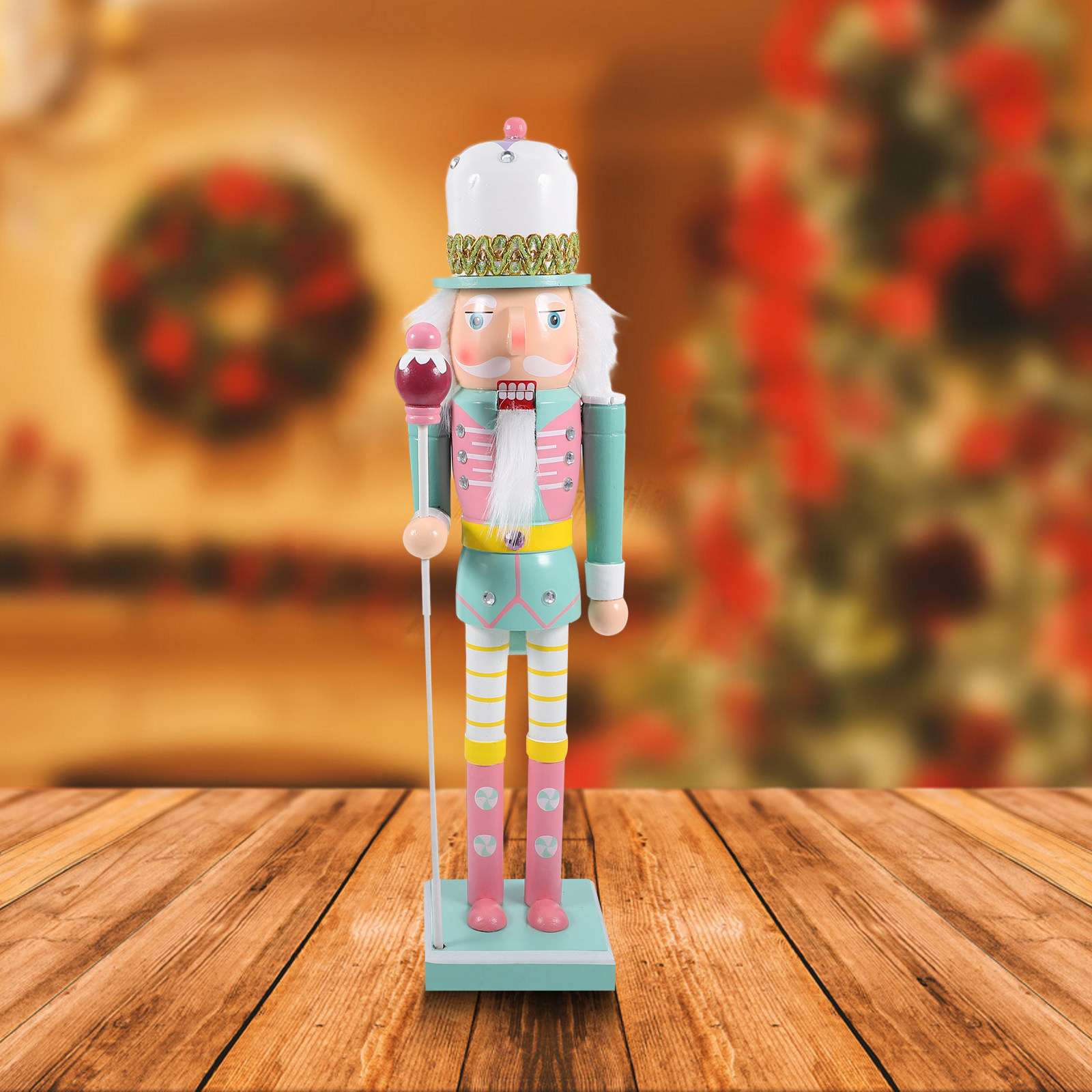 木製くるみ割り人形オーナメント クリスマスデコレーション 兵 - Interior Design Xmas のレビューと価格