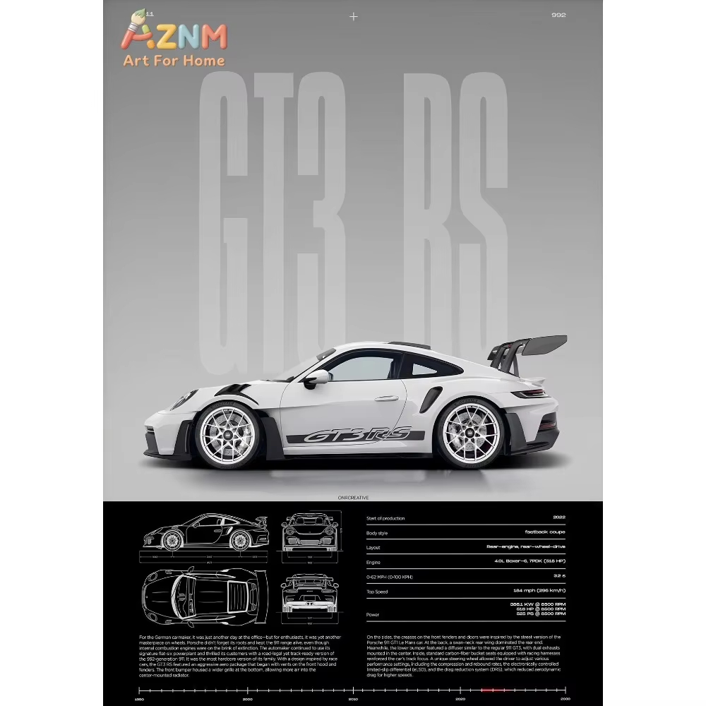 1pc ミニマリスト 911 GT3-RS 718 GT4  - Interior Designer のレビューと価格