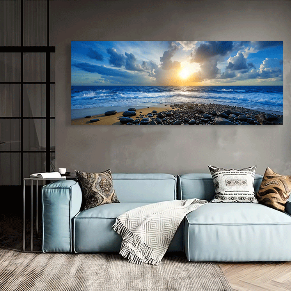 1PC-キャンバスポスター非フレーム化された海の夕日ビーチパ - Interior Designer のレビューと価格