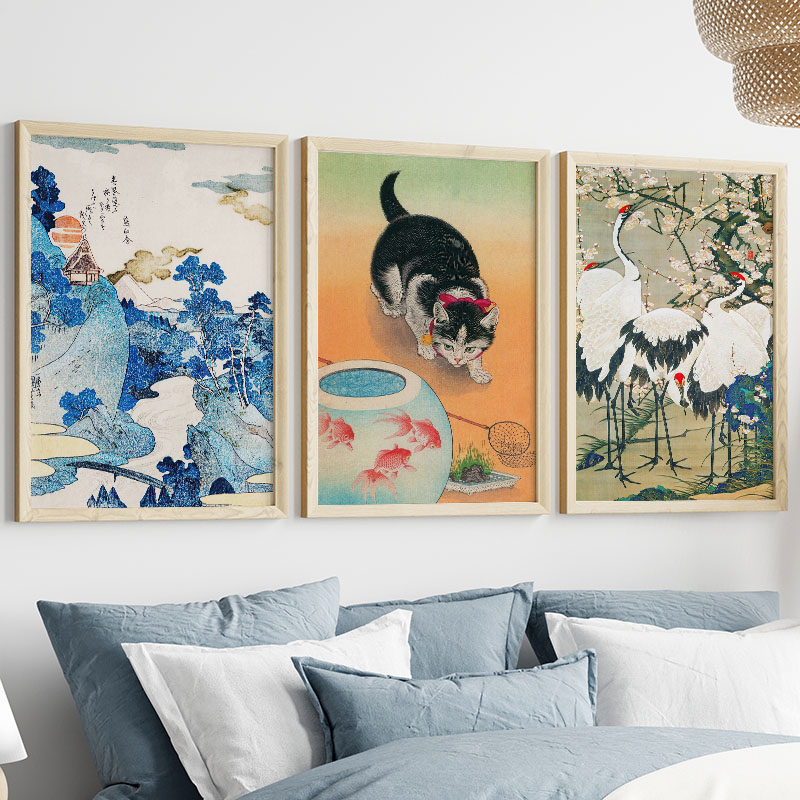 日本の葛飾北斎キャンバス絵画ウォールアートポスタープリント富 - Interior Designer のレビューと価格