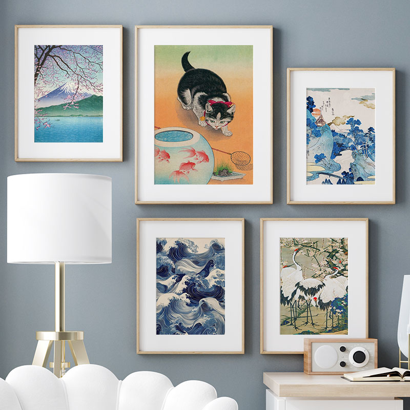 日本の葛飾北斎キャンバス絵画ウォールアートポスタープリント富 - Interior Designer のレビューと価格